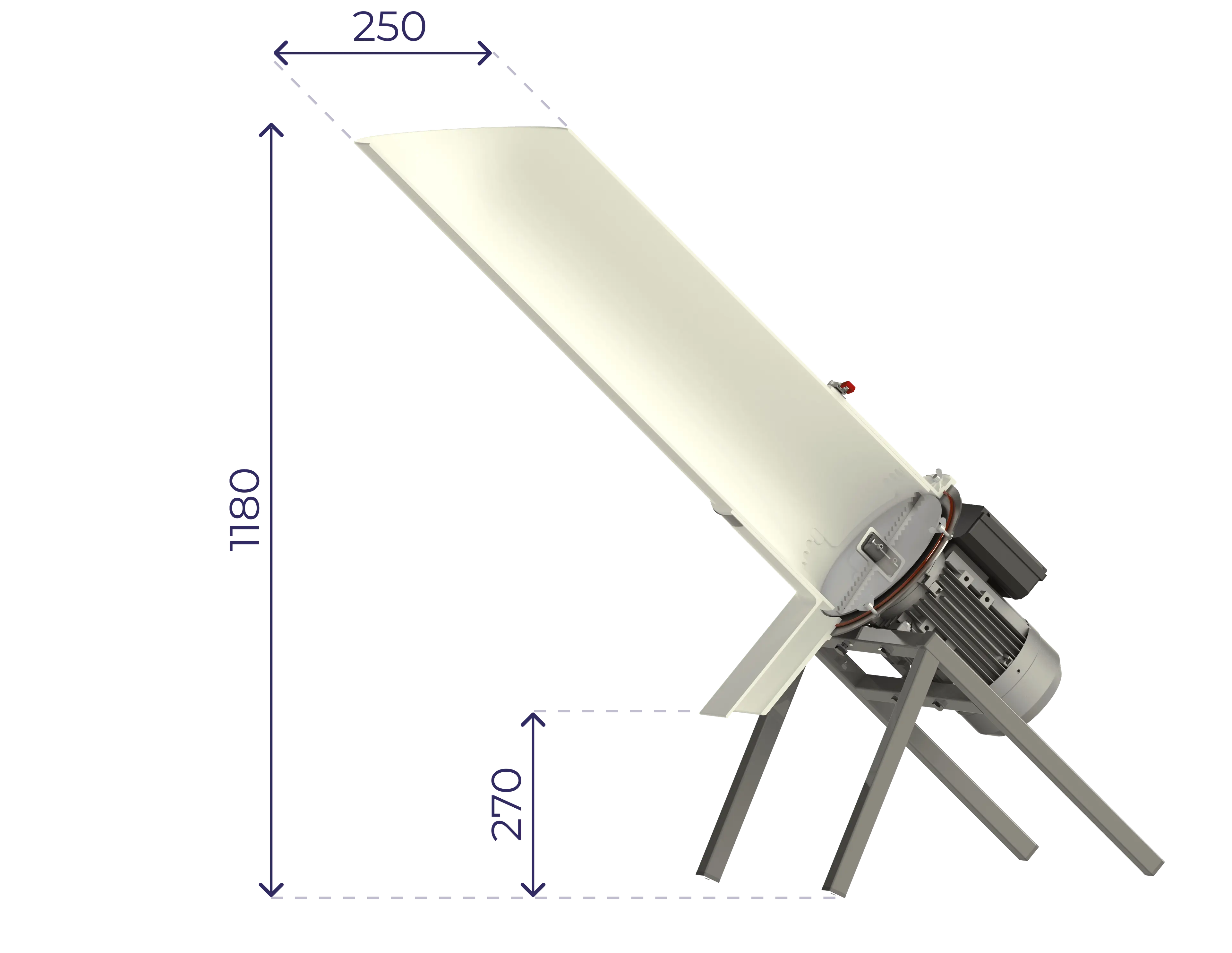 Electric fruit mill Apster 2500 – See dimensions